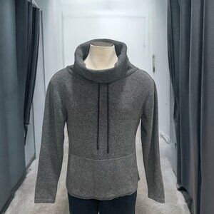 Coofandy XL Cowl Neck Hoodie Sweater Gray Minimalist Cozy Fall Layers Streetwear